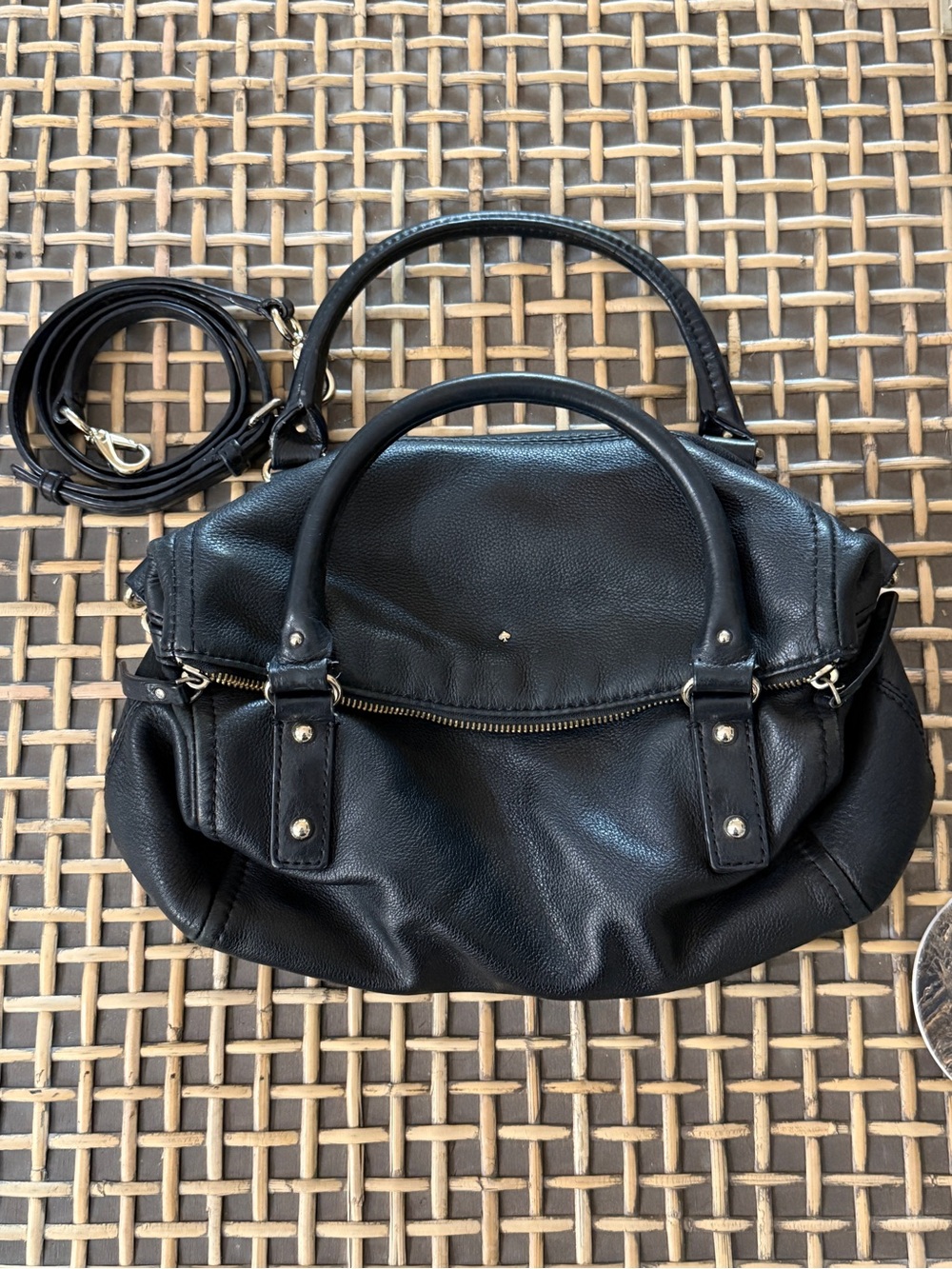 Kate spade Cobble Hill Leslie Black Leather Satchel/Shoulder Bag - Picture 3 of 9